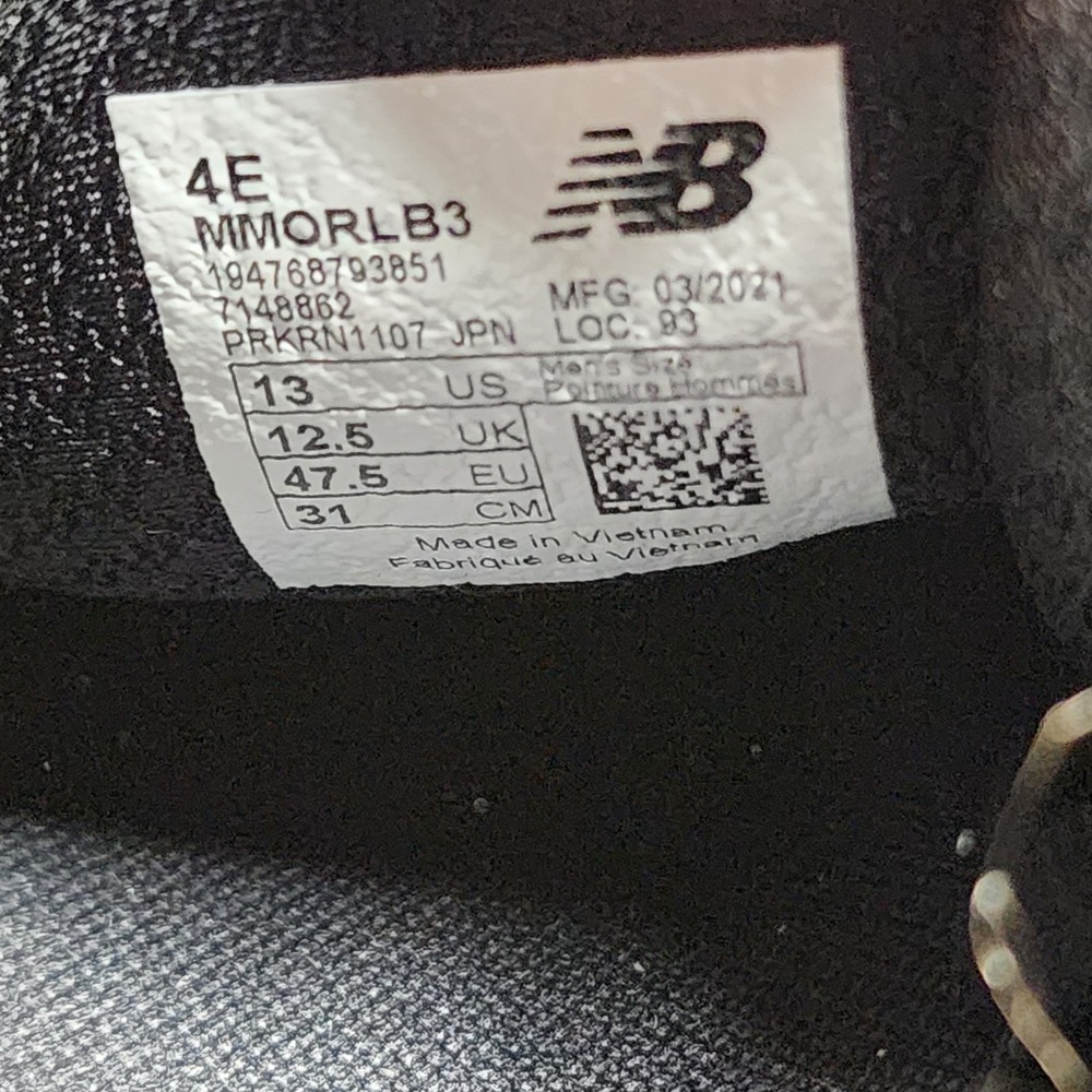 New Balance Fresh Foam More v3 Black Wide Running Shoes Men's 13 4E MMORLB3 - Picture 11 of 13